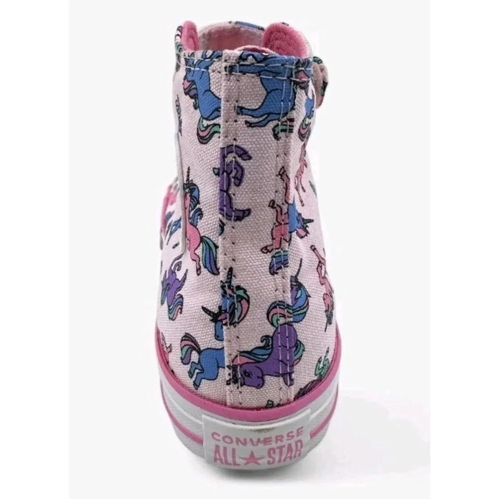 Converse CTAS 1V Hi‎ Pink University Blue Kids Girls Athletic Sneaker Unicorn Y3